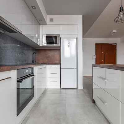 white kitchen with white cabinets