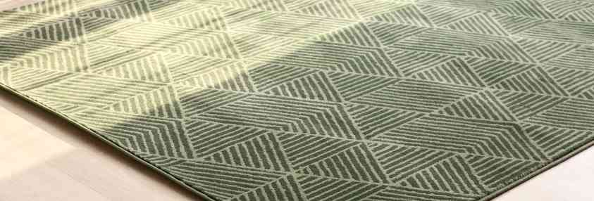 green patterned rug