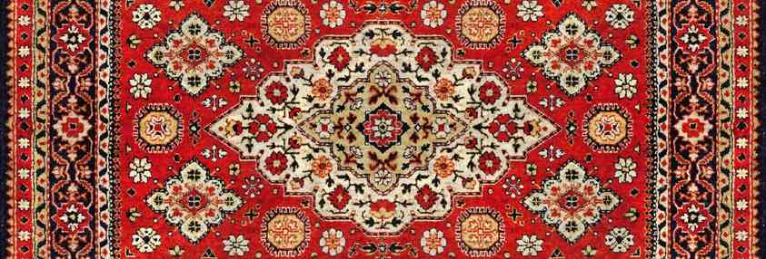 red and tan oriental rug