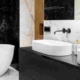 black and white modern bathroom